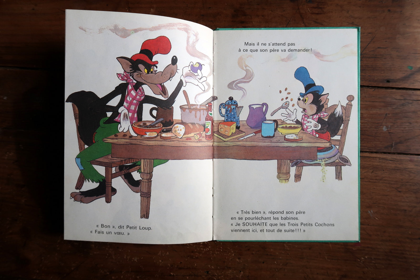 Vintage Disney children’s book back cover, showing layout and design