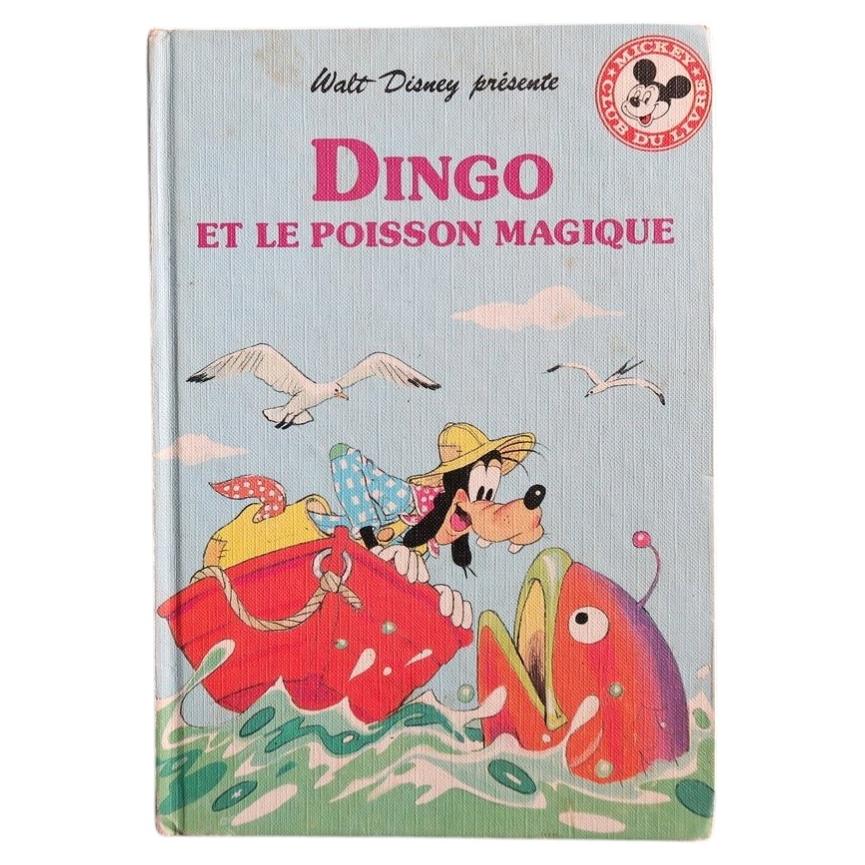 Vintage Walt Disney Dingo et le poisson book, illustrated children’s story with Goofy