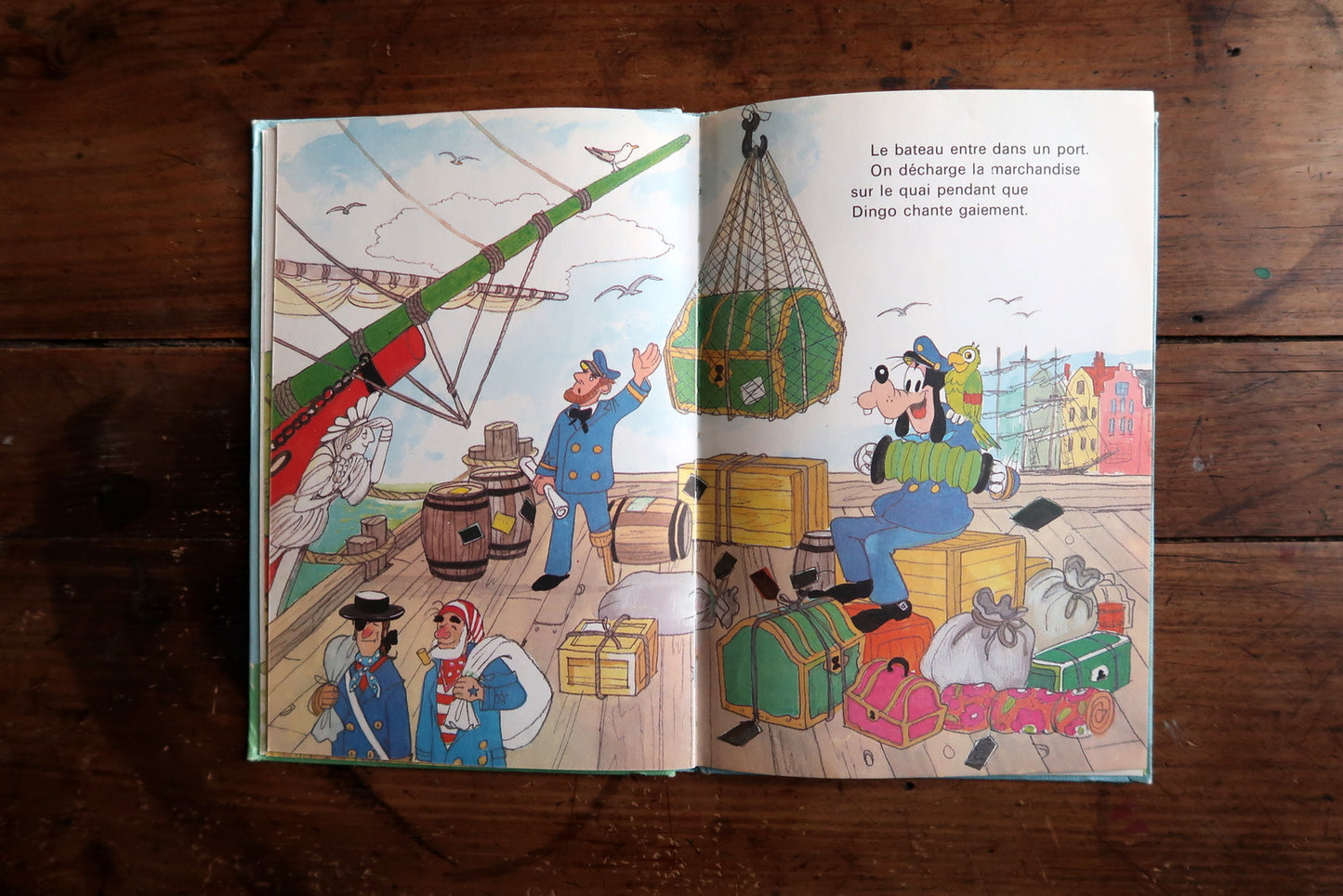 Vintage Disney children’s book back cover, showing layout and design