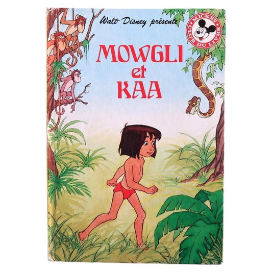 Vintage Walt Disney Mowgli et Kaa book 1981 hardcover, illustrated children’s story