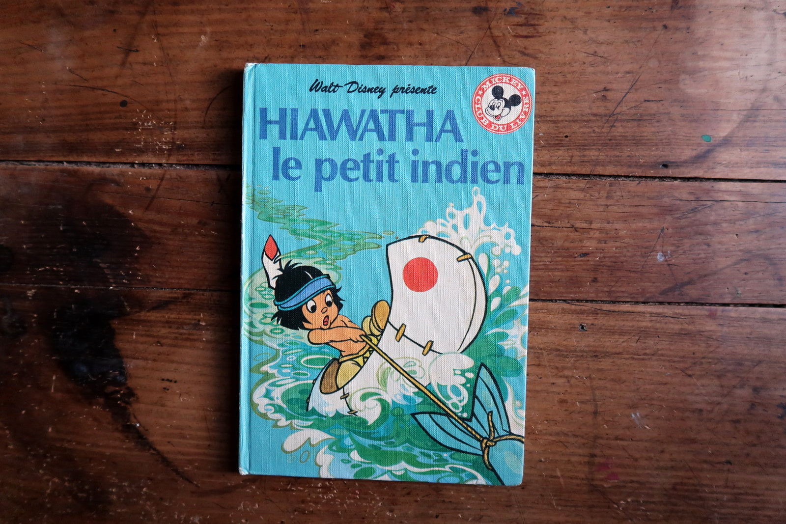 Vintage Disney children’s book close-up, bright cartoon illustrations and print
