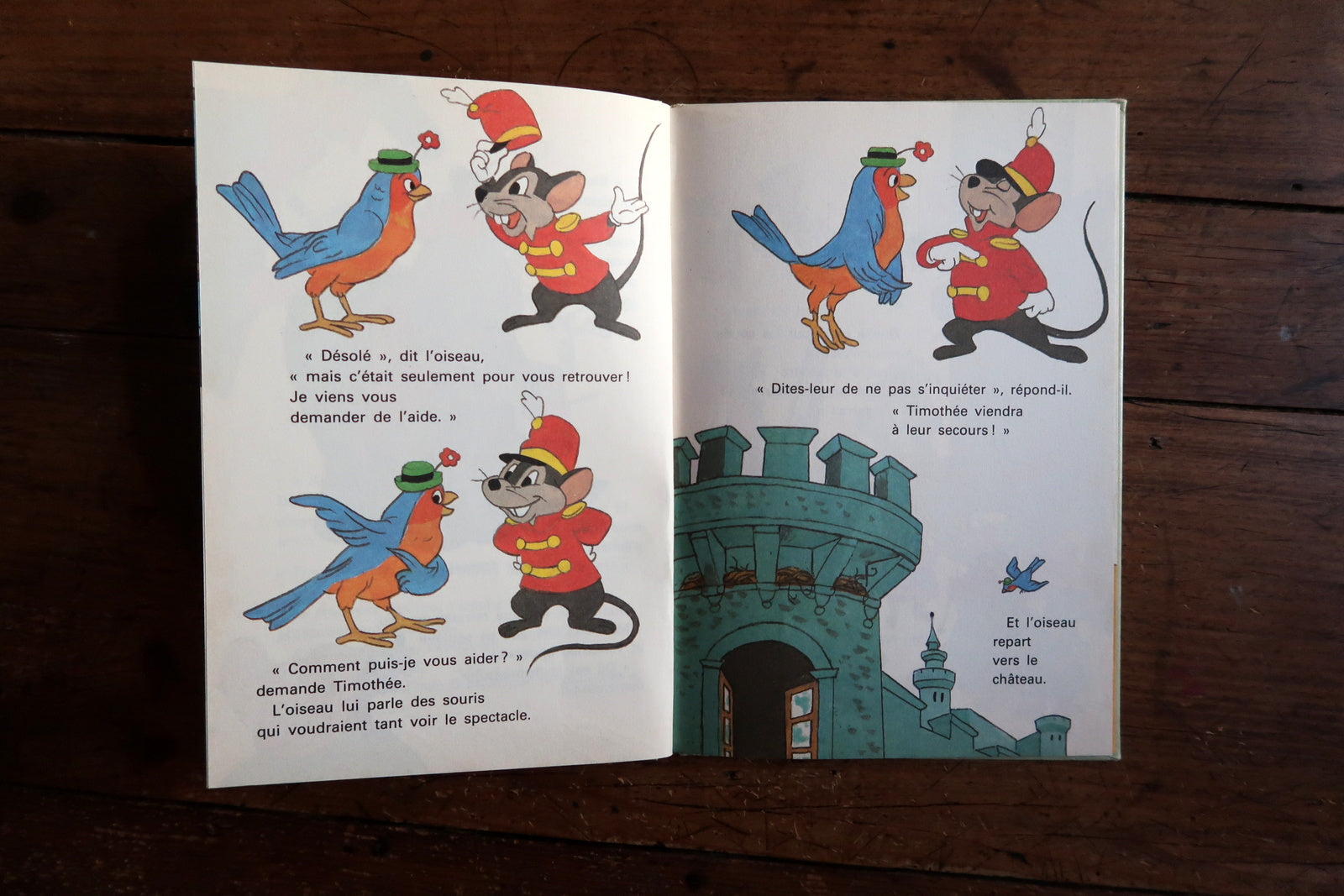 Vintage Disney children’s book back cover, showing layout and design