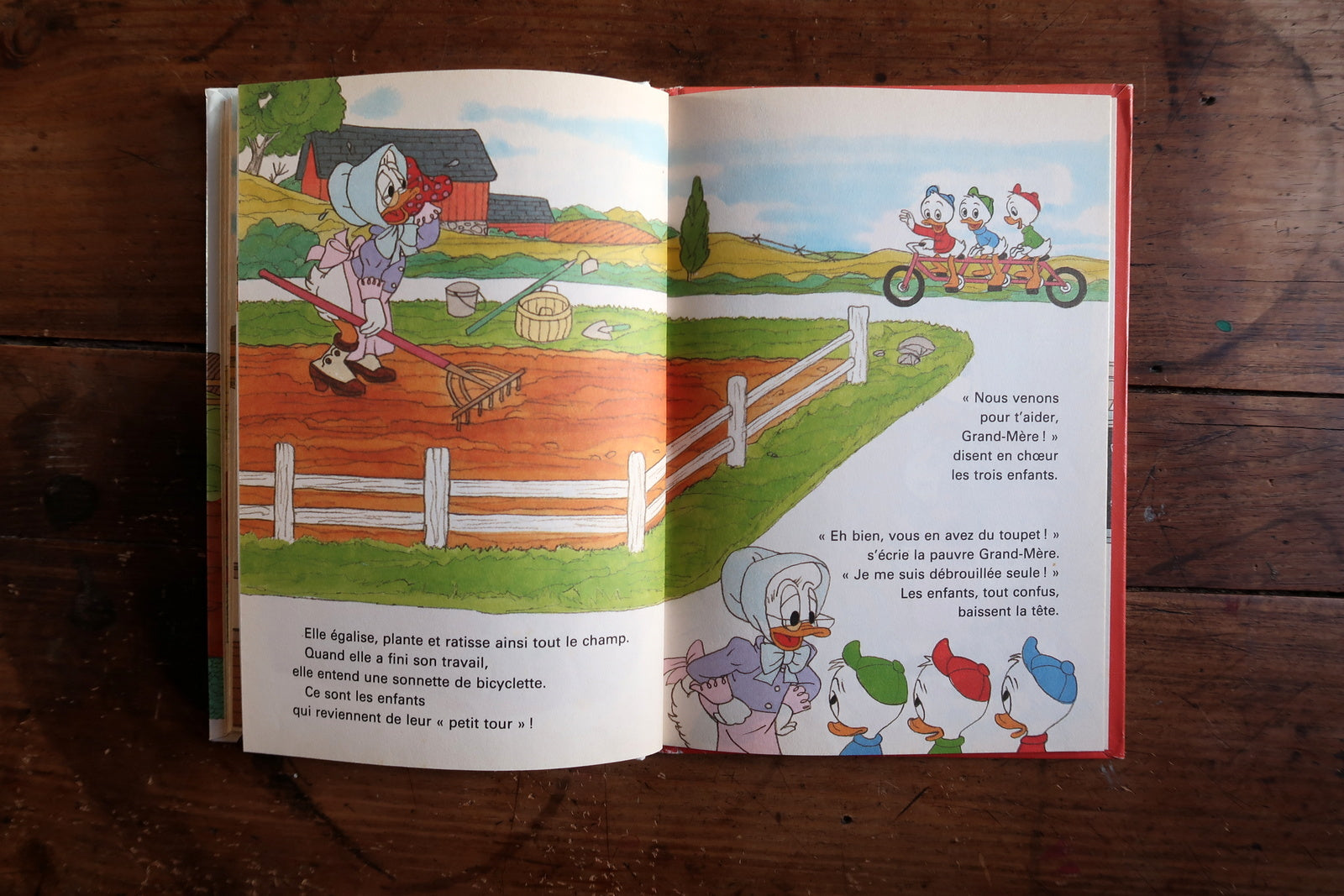 Vintage Disney children’s book back cover, showing layout and design
