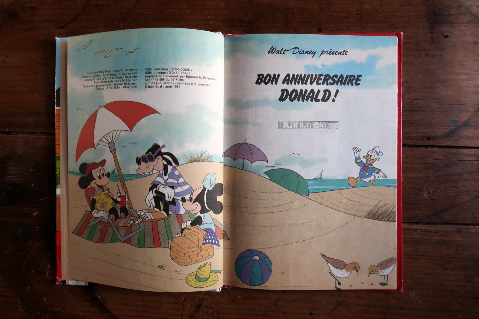 Walt Disney Bon anniversaire Donald interior pages, full-color illustrated scenes