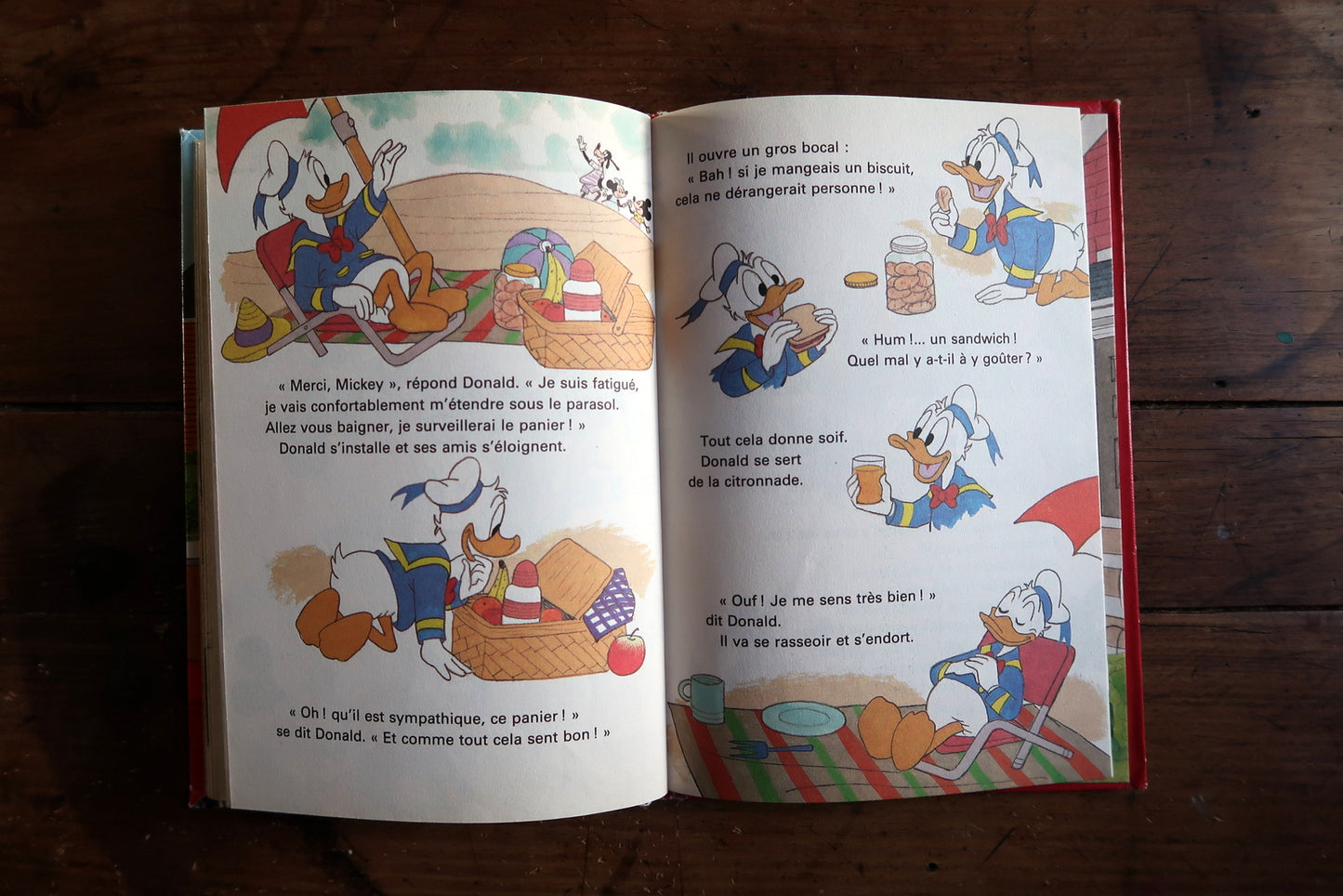 Vintage Disney children’s book back cover, showing layout and design