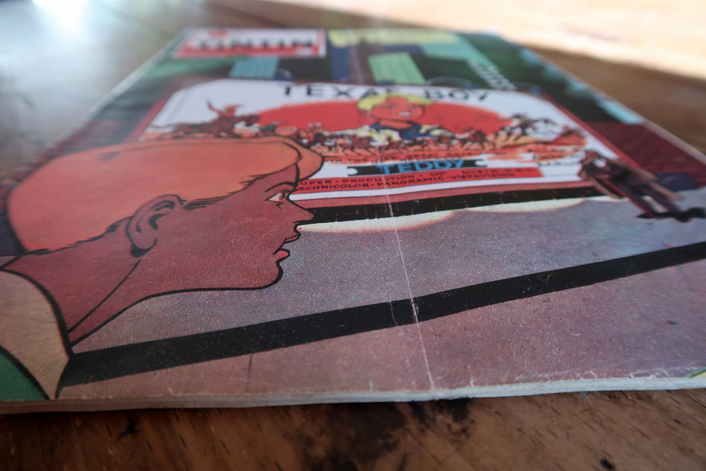 1959 Tintin magazine issue 555 vintage French comic book Tintin au Tibet Texas Boy cover mid-century.

