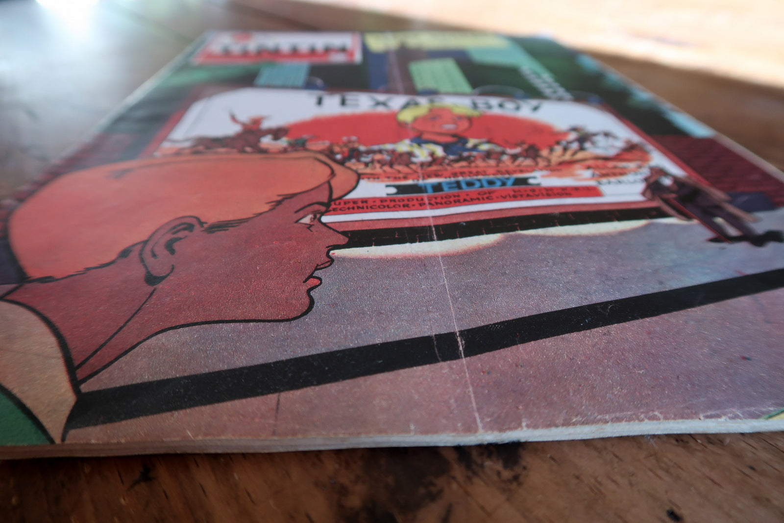 1959 Tintin magazine issue 555 vintage French comic book Tintin au Tibet Texas Boy cover mid-century.

