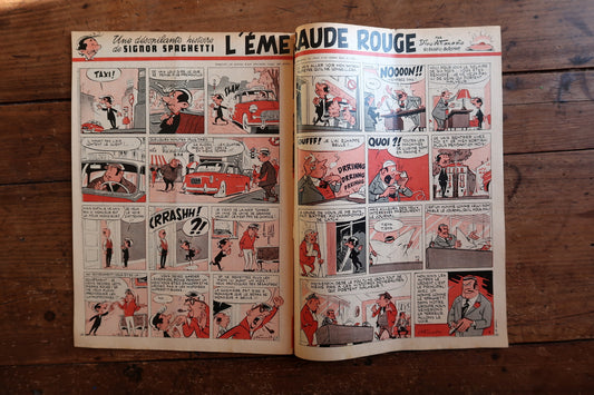 Vintage Tintin magazine No 554 June 1959 French comic journal Hergé era Le Lombard surrealist cover.

