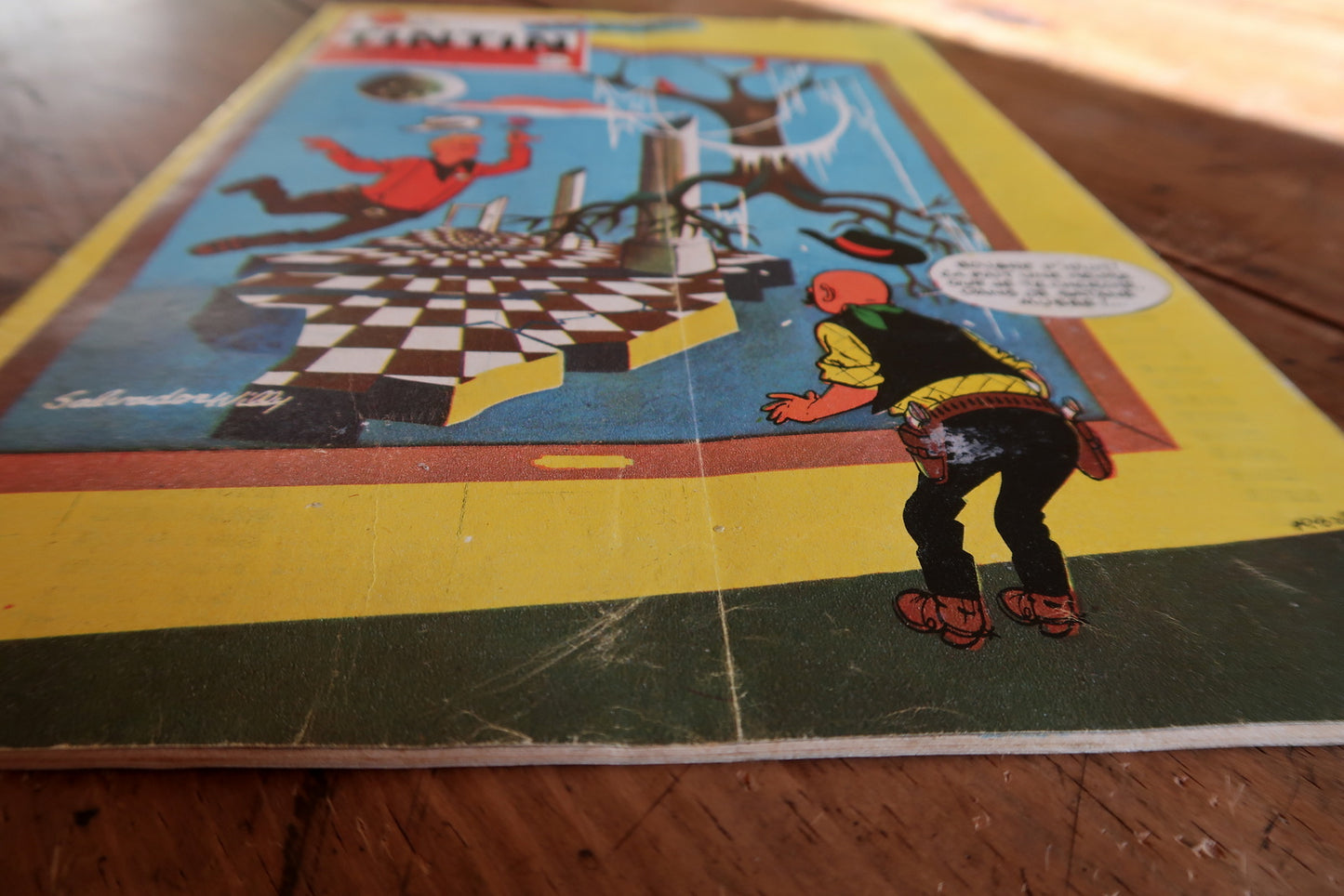 1959 Tintin magazine issue 554 vintage French comic book Tintin au Tibet surrealist imagery mid-century.

