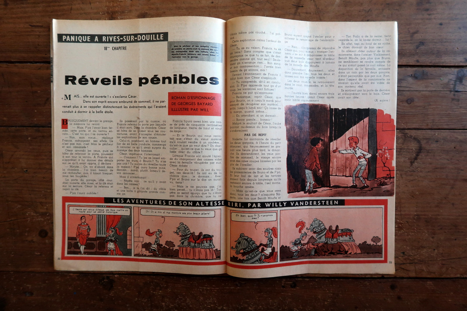 June 1959 Tintin magazine issue showcasing a darker, more mature cover style centered on Ric Hochet rather than Tintin, ideal for collectors of detective comic aesthetics.

