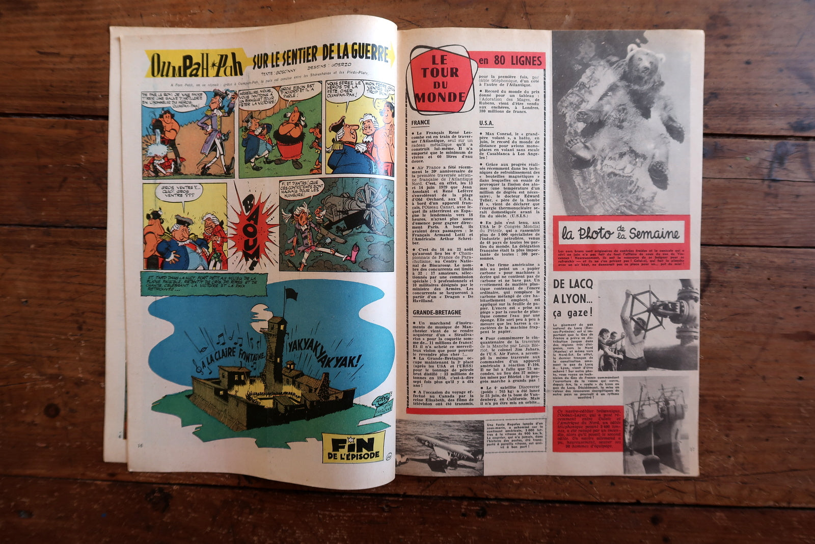 Collectible July 1959 Tintin magazine from the golden era of European comics, featuring pages from Tintin au Tibet inside.

