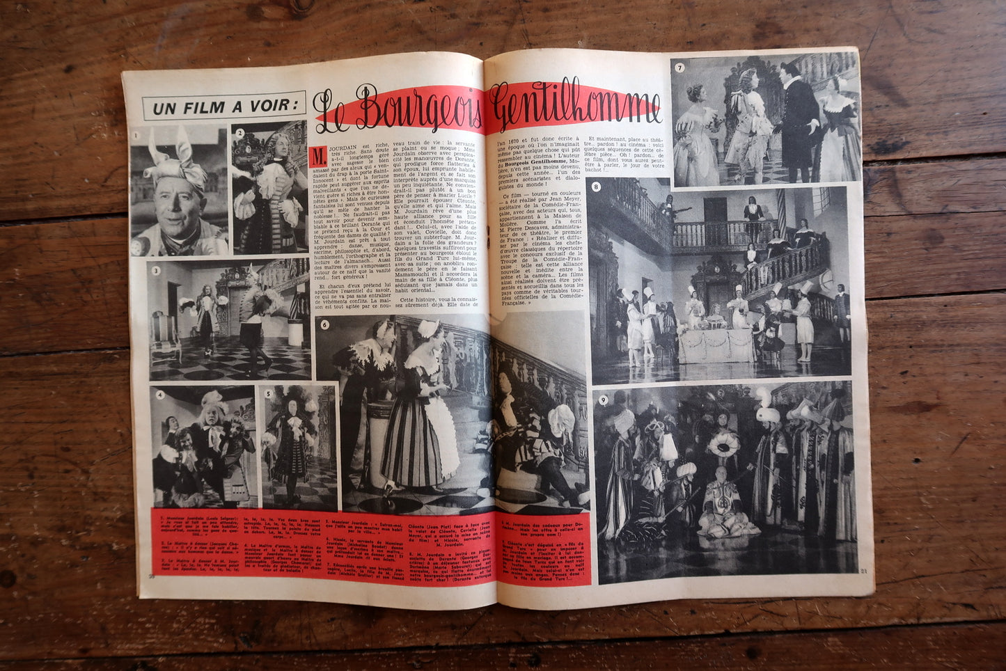 Open view of original Tintin magazine N°531 showing interior pages including Fulgoni's Agent "P.60" (Cold War spy thriller in crisp red-and-black palette) and the Sciences et Actualités reportage "J'ai plongé avec le SAPHIR!" about the French submarine Saphir.

