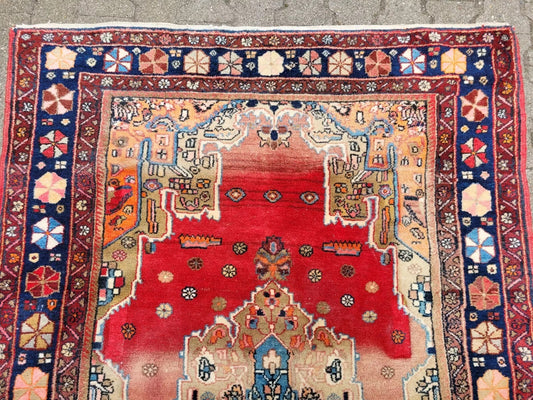 Full view of 1950s Persian Malayer wool rug

