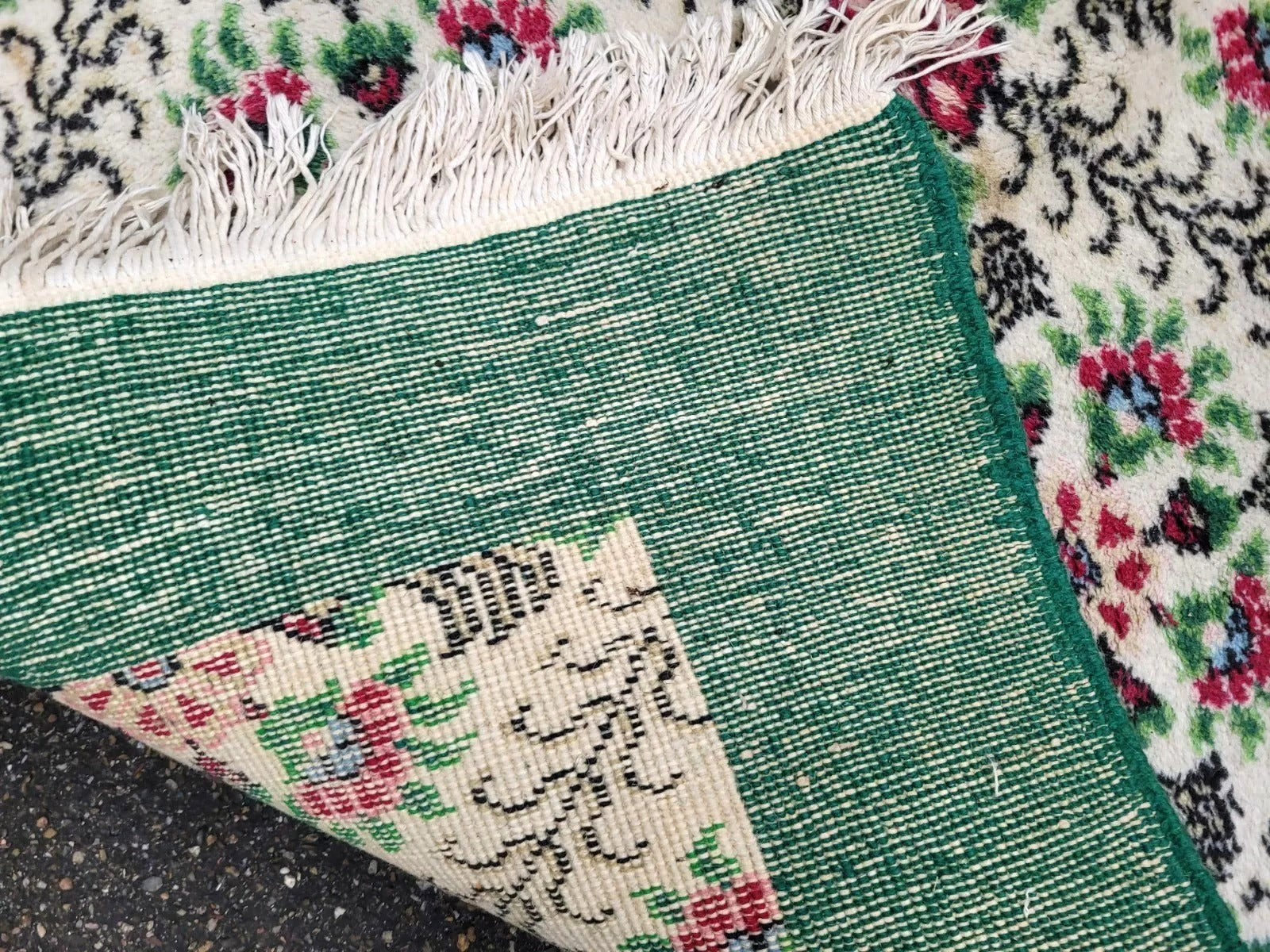 Vintage Turkish Sivas Wool Rug | 1970s Floral Lattice | 7.2