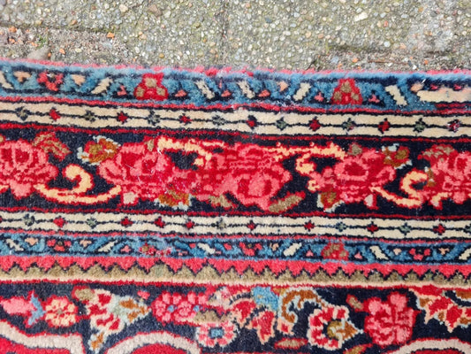 Handmade 1940s Persian Bidjar wool rug

