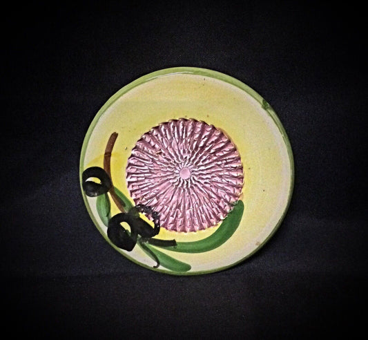 Top View of Small Ceramic Olive Design Dish – Perfect for Keys, Jewelry, or Coins