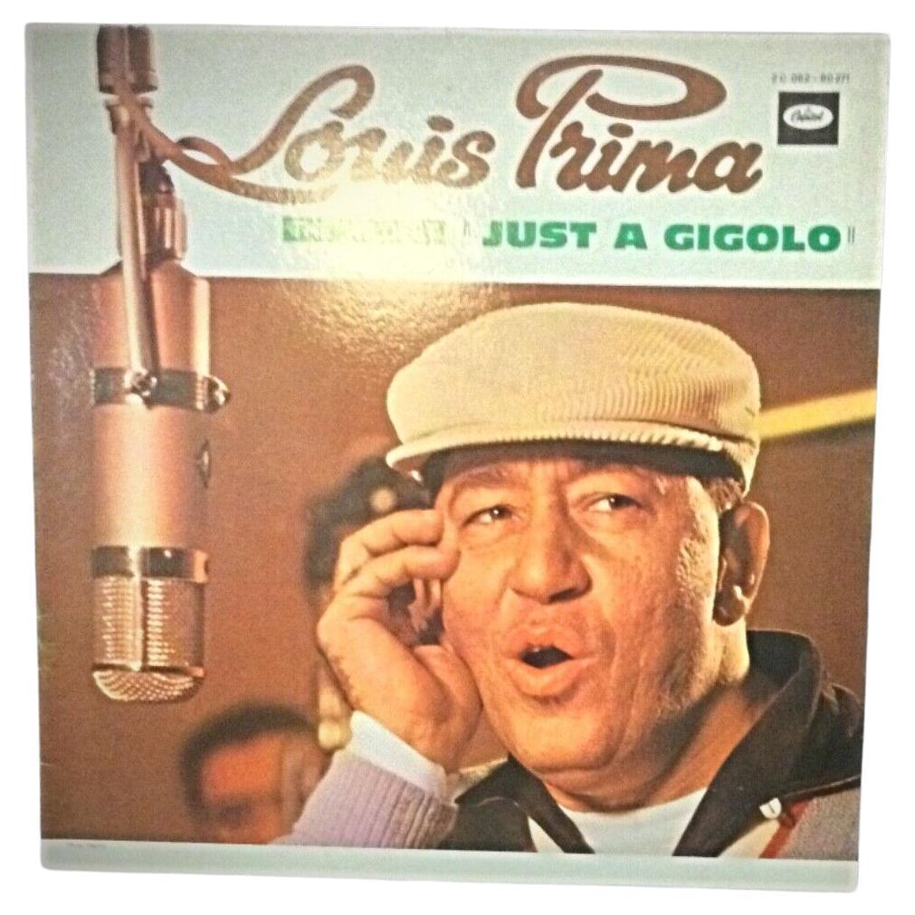 Close-up of Louis Prima "The Wildest" vinyl record front cover

