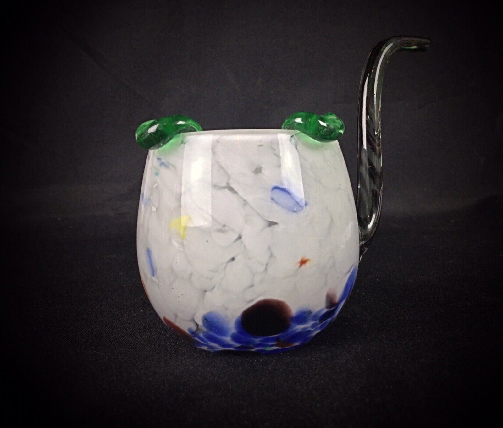 Unique Pipe-Shaped Ashtray in Hand-Blown Glass
