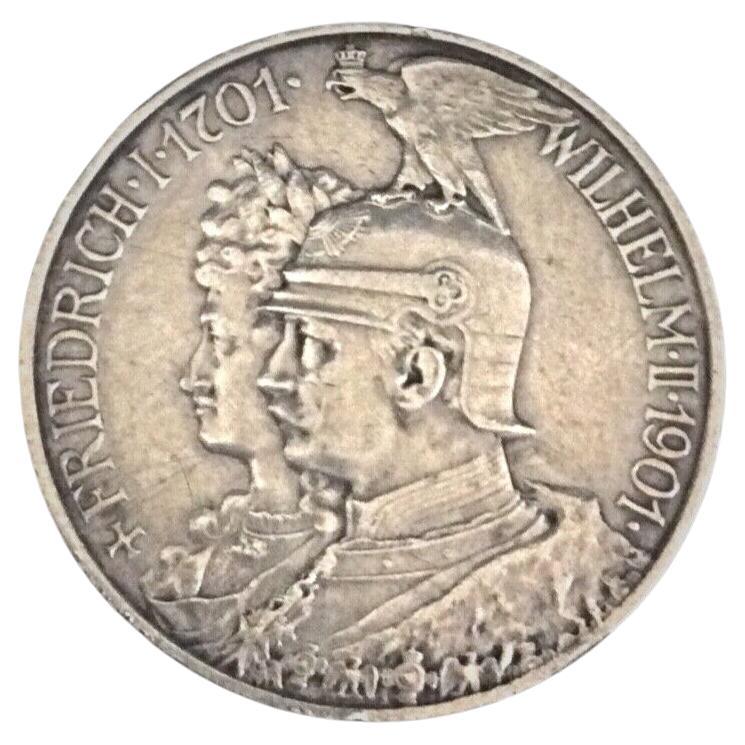 Wilhelm II 1901 Zwei Mark Coin from the German Empire
