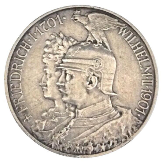 Wilhelm II 1901 Zwei Mark Coin from the German Empire
