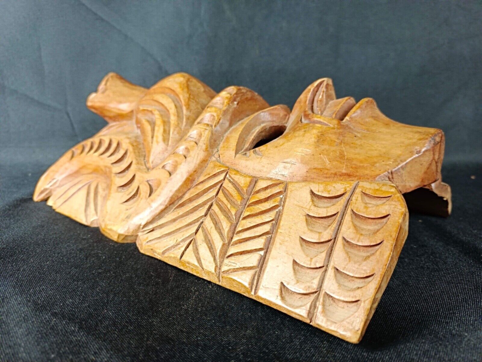 Antique Indigenous American wooden mask for collectors
