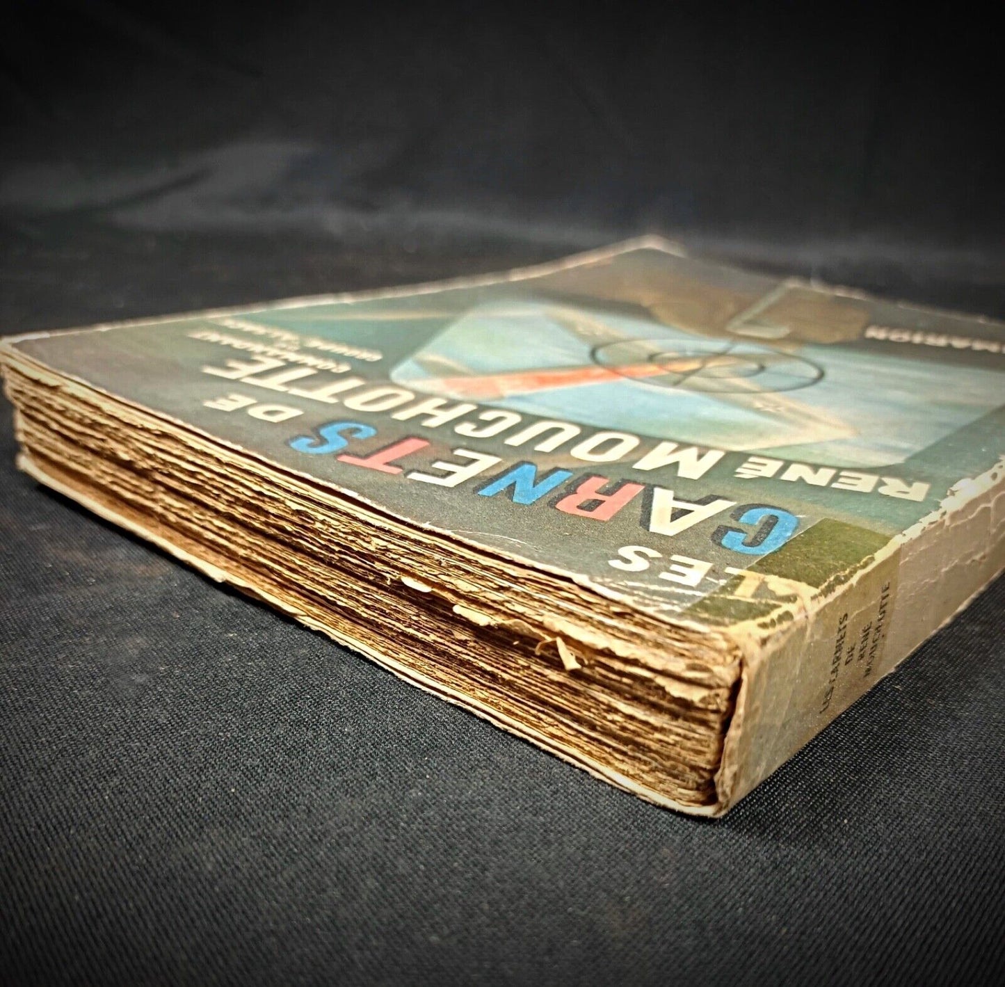 Historical memoir by René Mouchote with yellowed pages and foxing

