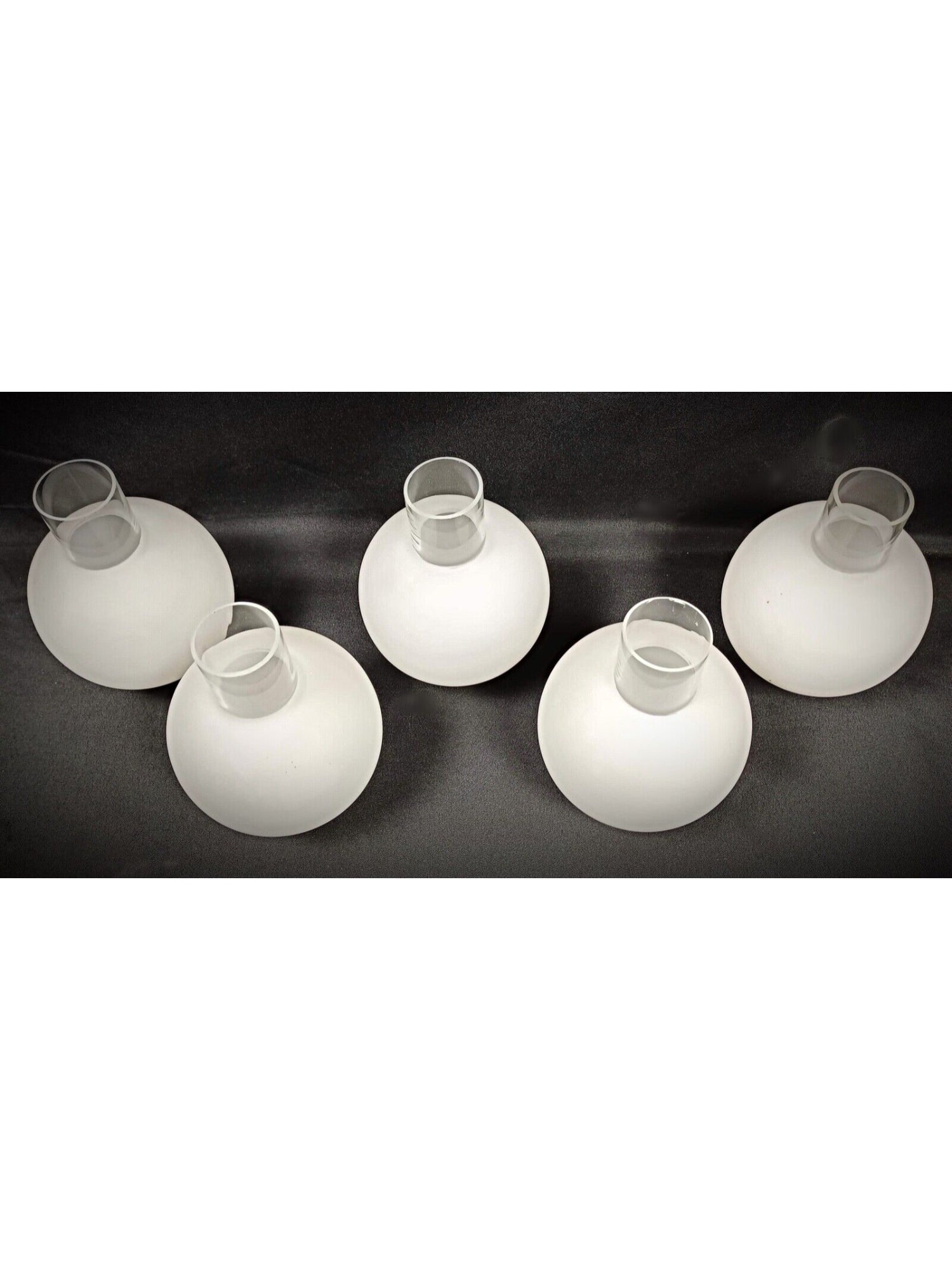 Hand-blown opaline sphere with subtle glass bubbles

