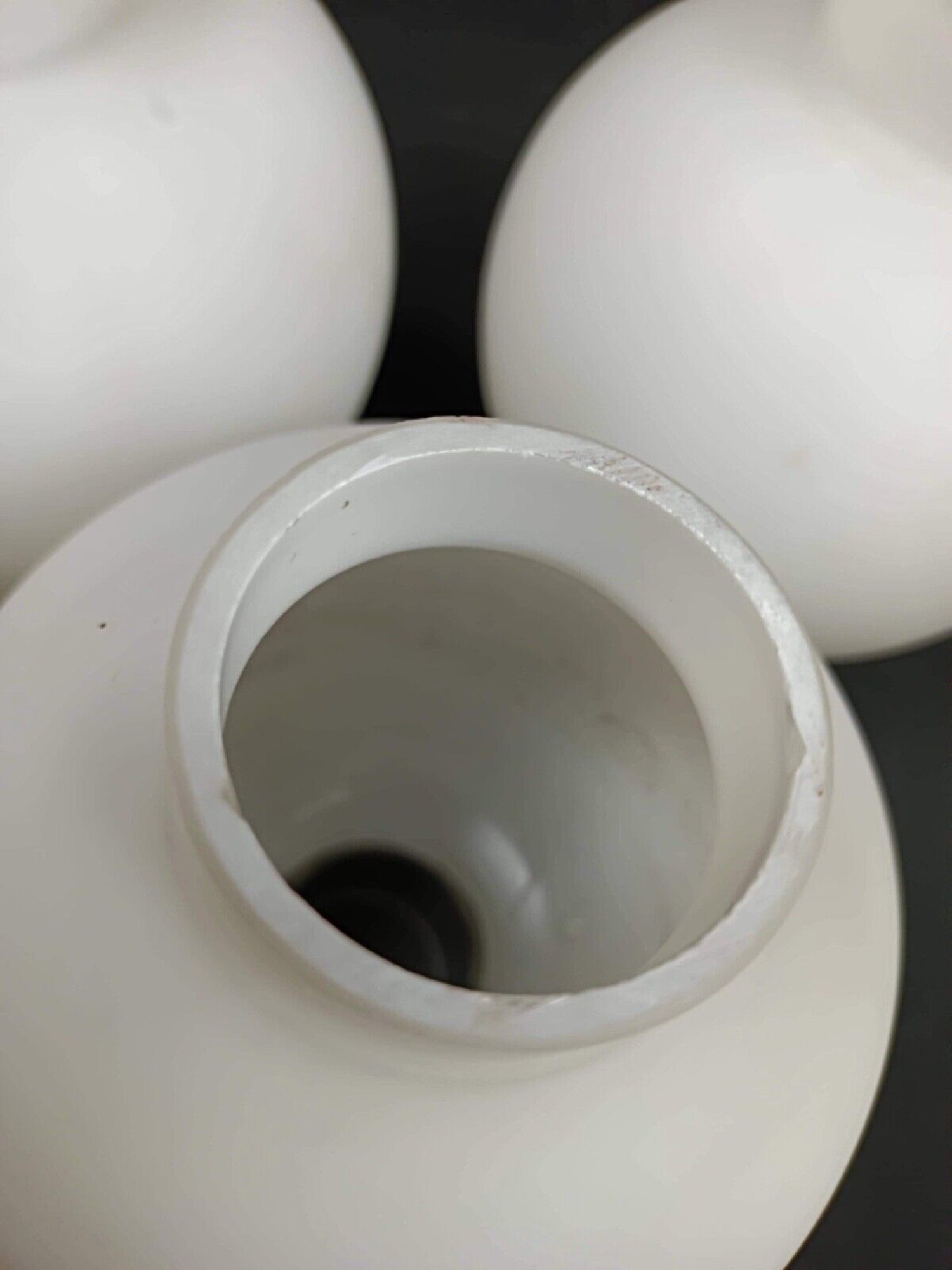 4″ diameter opaline sconce shade in pristine form

