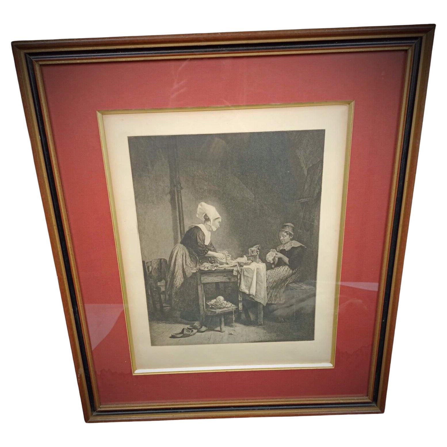 Antique 1873 engraving by Antonin Delzers

