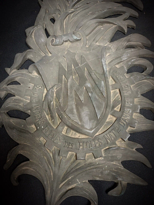 Close-up showing Empire-style relief details