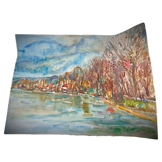Vintage watercolor “Samuele ’92” full view