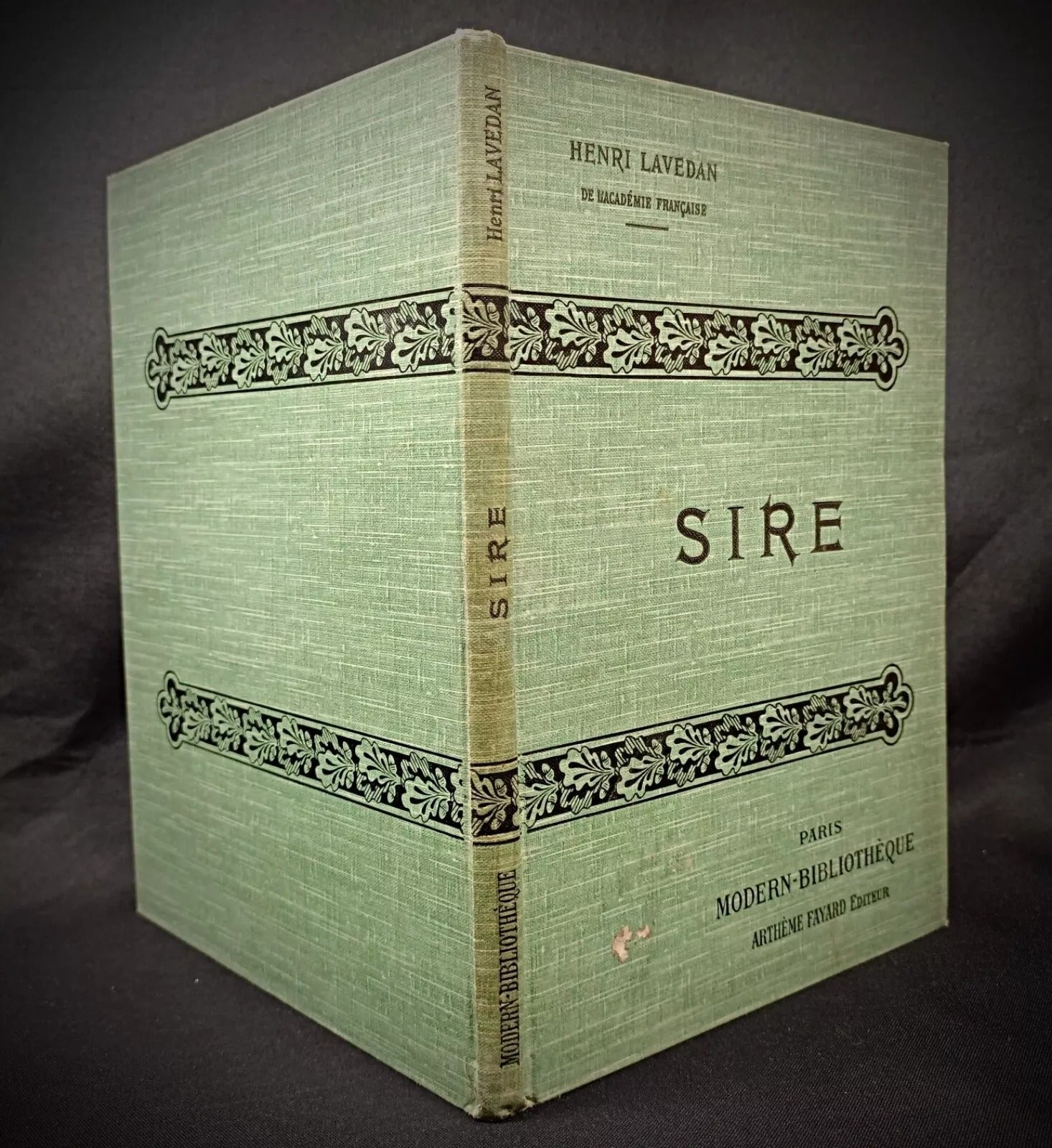 Book opened showing interior pages and typography

