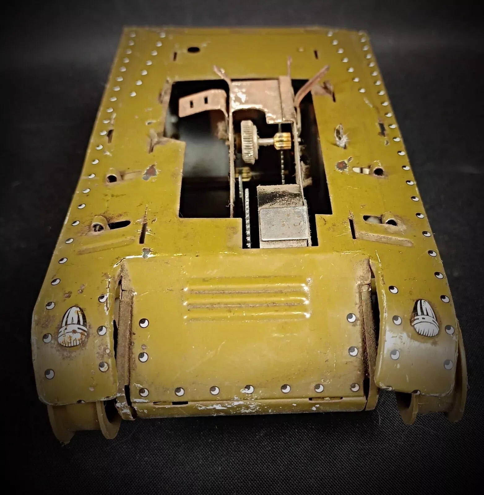 Scratches and paint loss showing vintage wear

