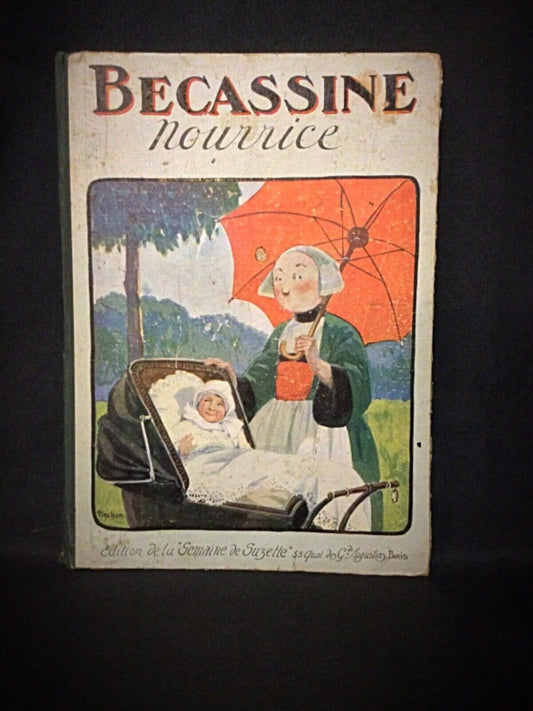 Spine and hardcover details of the 1924 Bécassine Nourrice.
