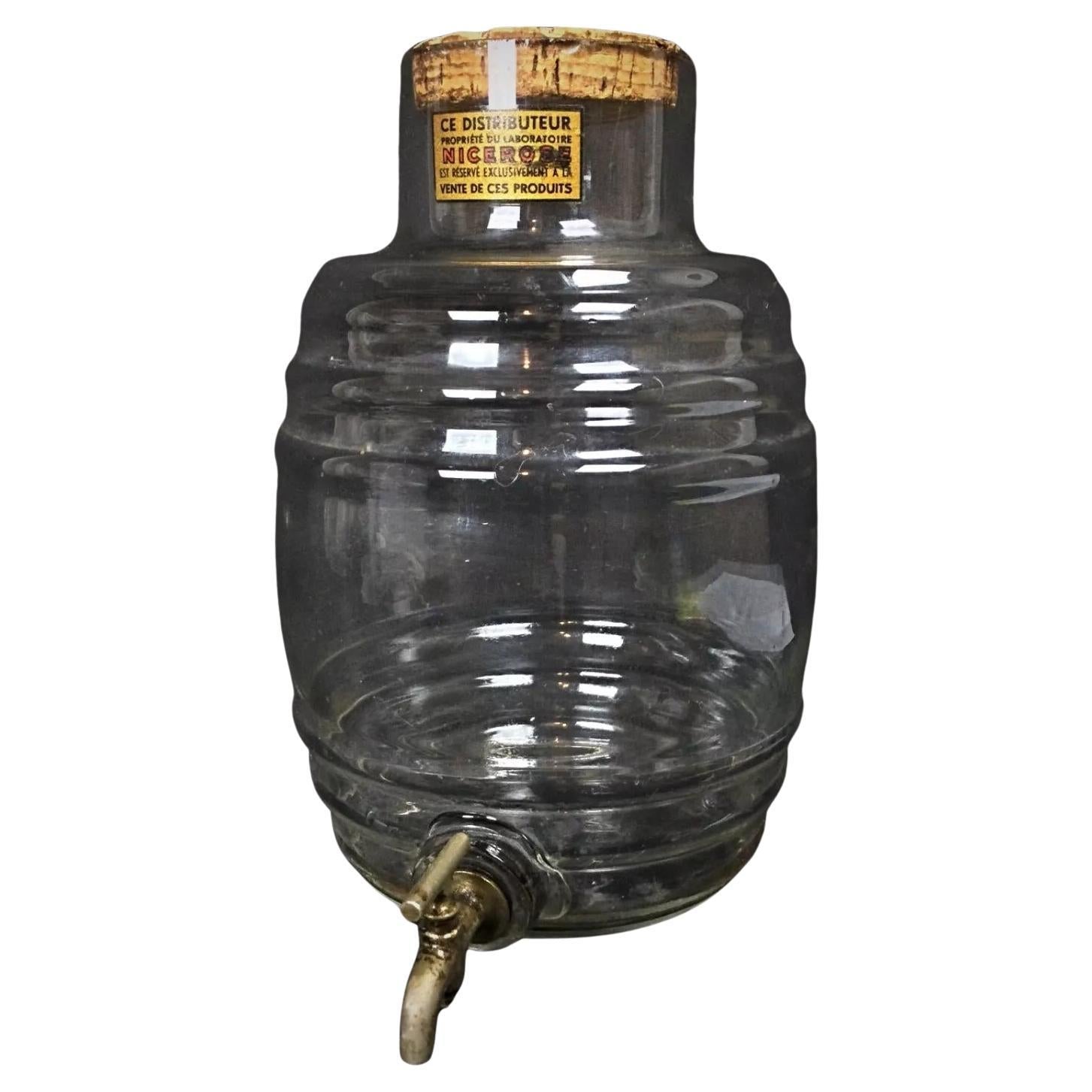 Antique Nicerose France perfume dispenser jar front view

