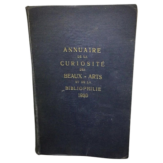 Full frontal view of the 1930 Annuaire des Beaux-Arts hardcover book.

