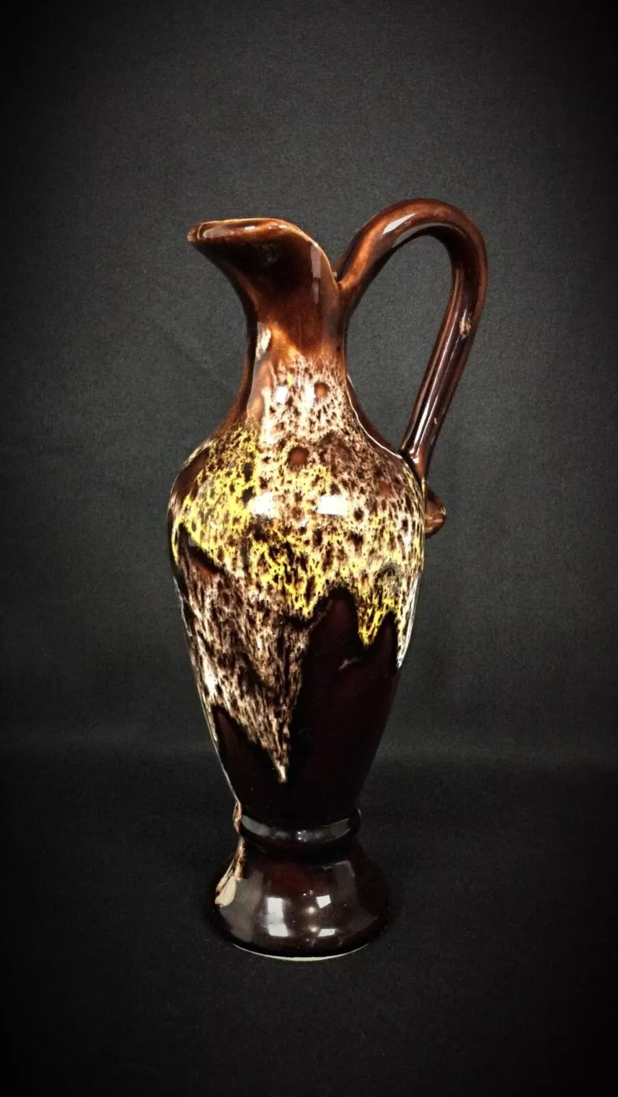 9.6 inch tall ceramic ewer ideal for displaying a single flower or as decorative accent in any room
