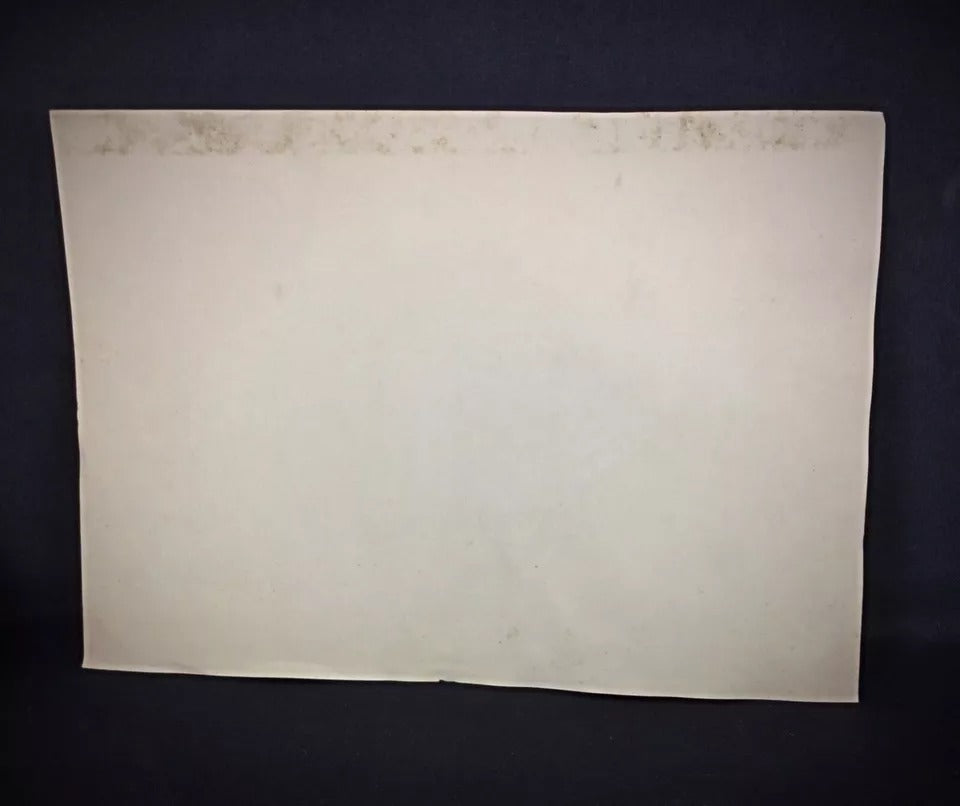 Hand-painted watercolor circa 1958 by French artist J. René Rommel with vibrant mid-century palette

