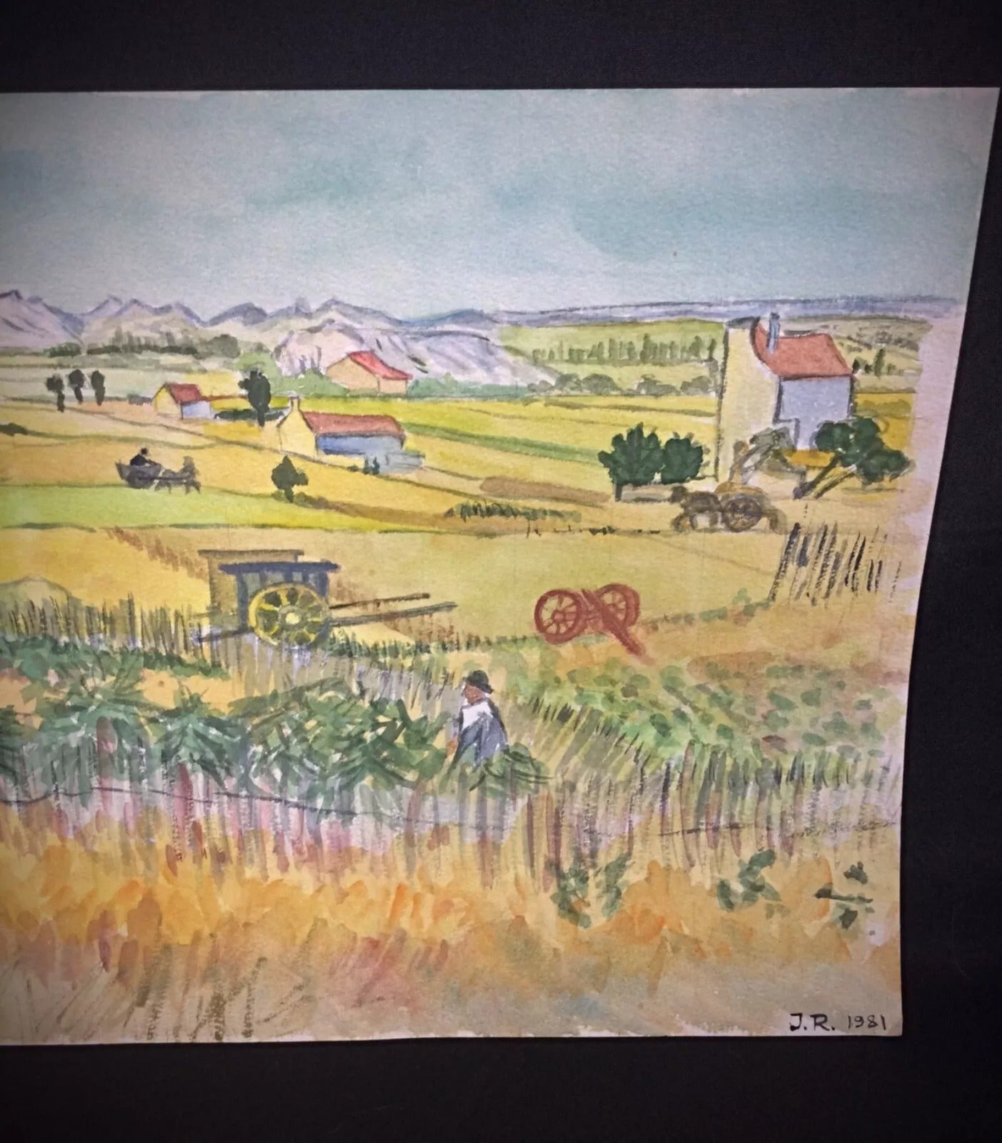 Soft brushwork and color transitions in Rommel’s landscape painting

