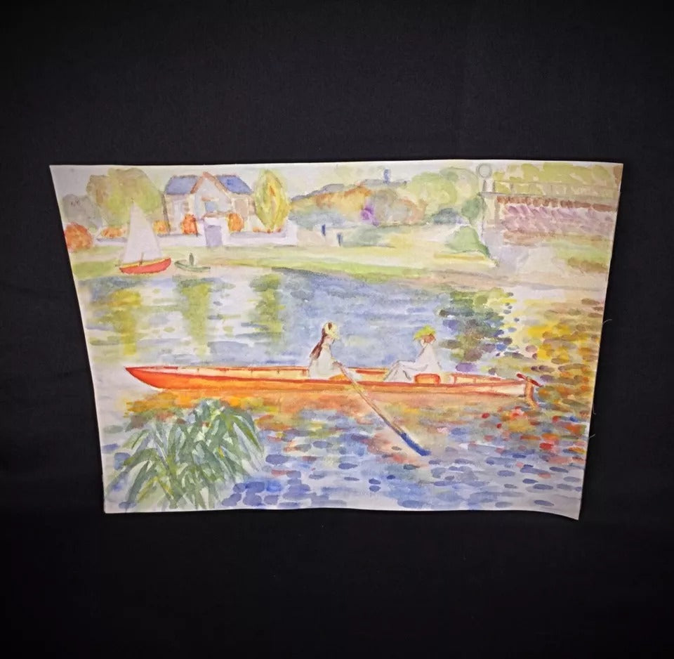 Close-up of a J. René Rommel watercolor from his studio collection

