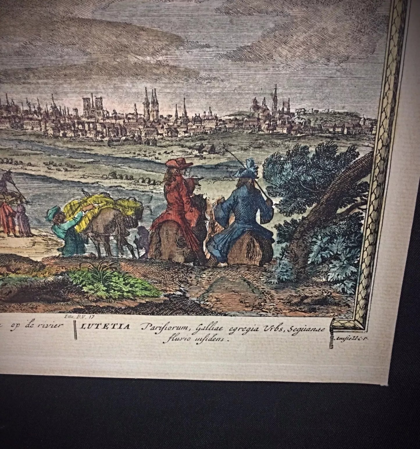 Hand-pulled print circa early 1900s or earlier by artist P. Schenk with timeless aesthetic

