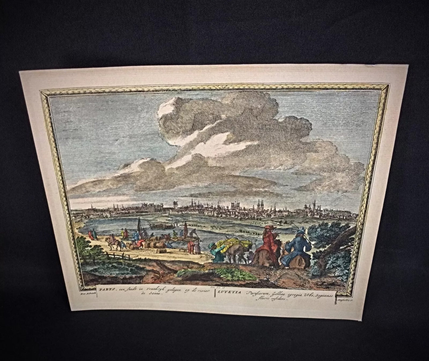 Intricate composition with fine line work characteristic of P. Schenk's engraving style