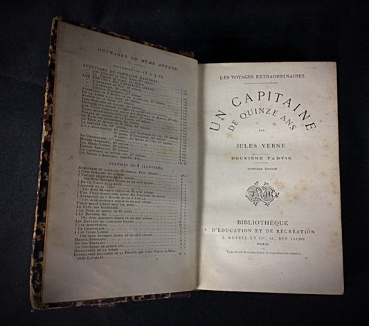 Antique book by Jules Verne Hetzel edition
