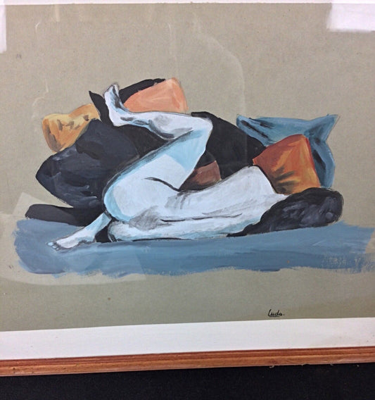 Signed watercolor painting by Ludo
