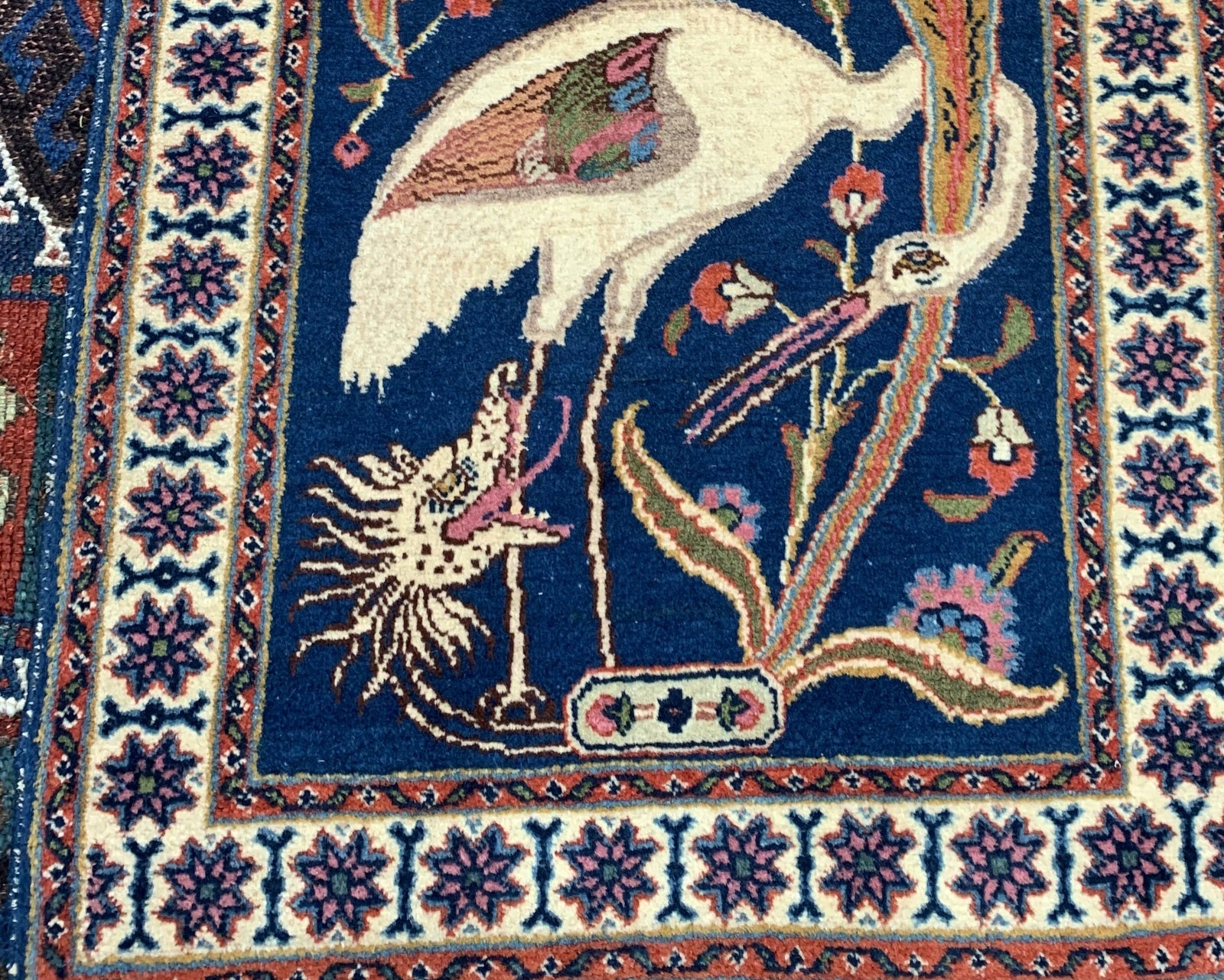 1910s collectible Persian pictorial rug from Tabriz
