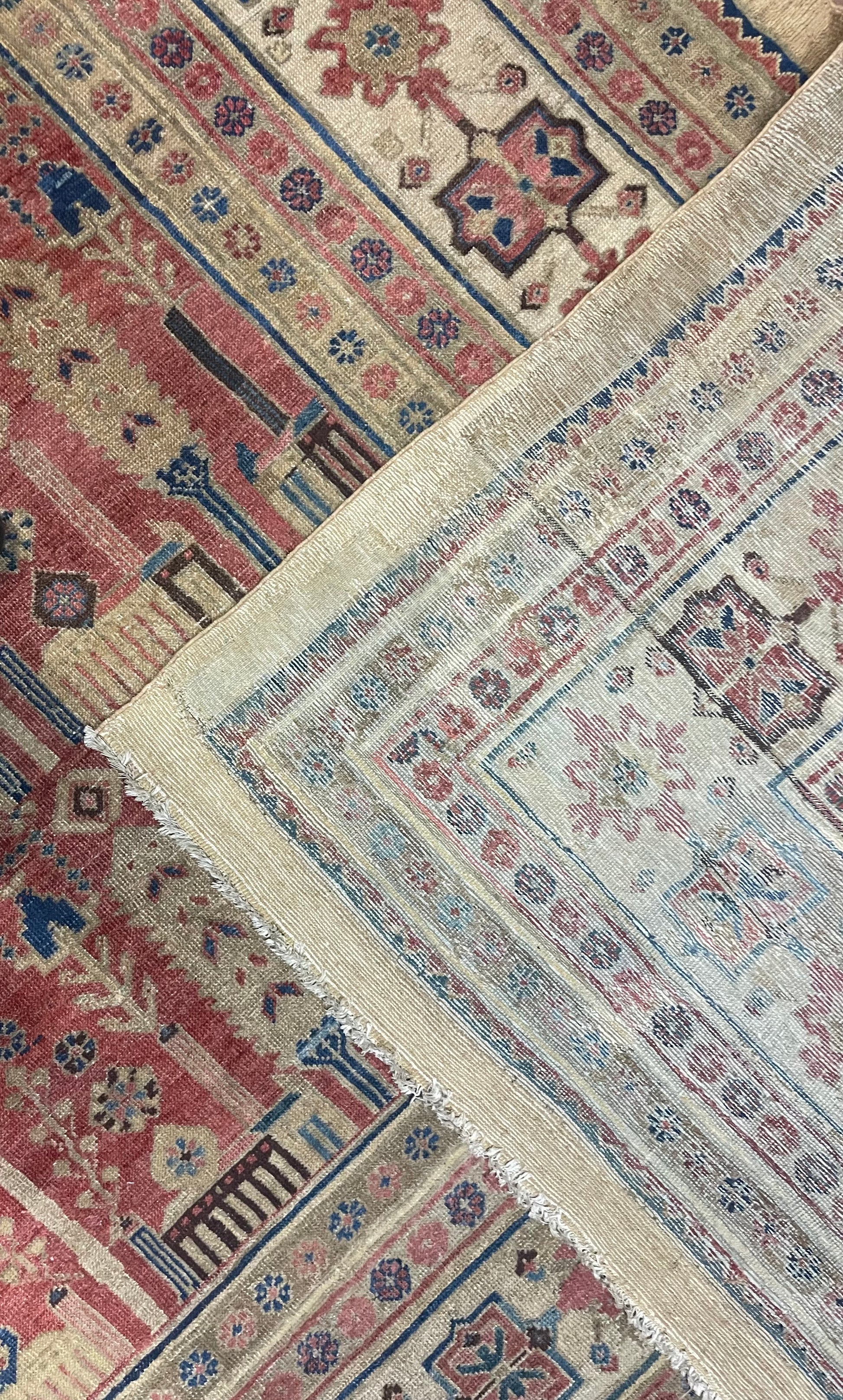 Back view of the palace-sized rug showcasing craftsmanship and size