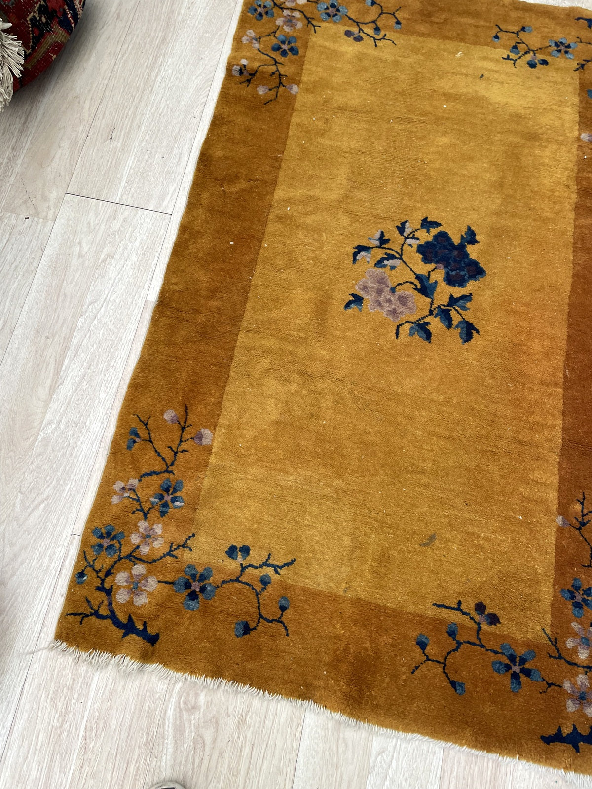 Handmade Antique Art Deco Chinese Rug 3' x 4.10' (91cm x 147cm) 1920s - 2B53