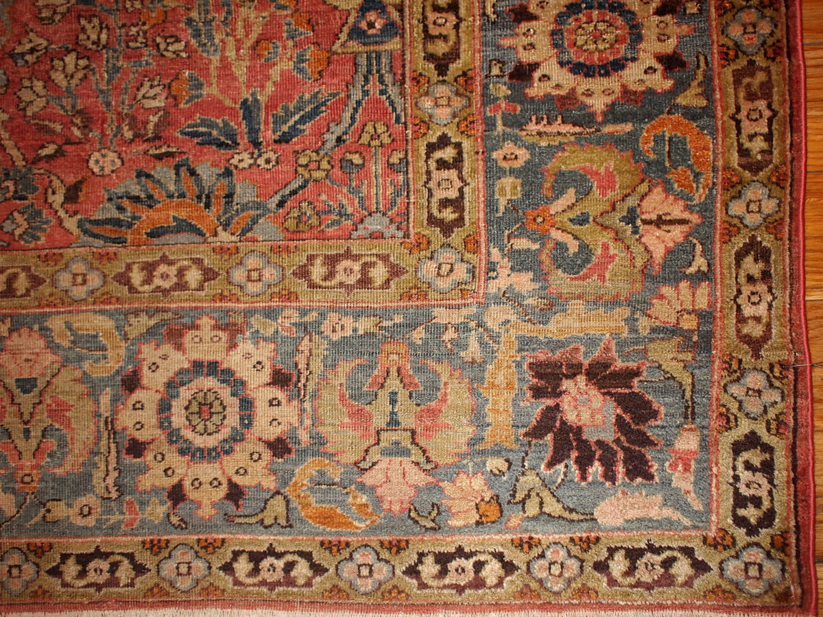 Handmade antique Indian Loristan rug 5.8' x 8.8' (176cm x 268cm) 1880s - 1B143