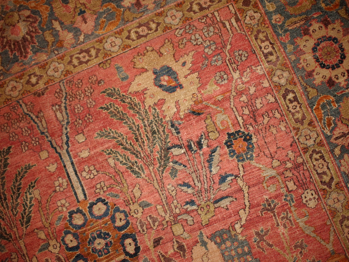 Handmade antique Indian Loristan rug 5.8' x 8.8' (176cm x 268cm) 1880s - 1B143