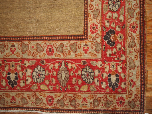 Handmade antique Persian Tabriz rug 3.10' x 5.5' (121cm x 167cm) 1900s - 1B152 - One Royal Art
